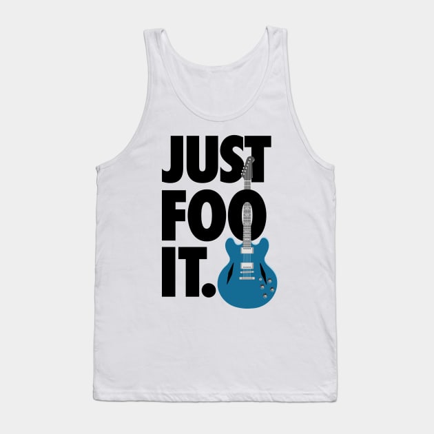 Just Foo It: Blue Electric Guitar Drawing For Fans Of The Foos Tank Top by TwistedCharm